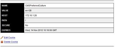 Kentico CMSPreferredCulture Cookie