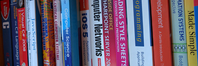 Books Shelf of Programming Books (Click for enlarged image)