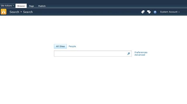 Sharepoint 2010 Enterprise Search Page