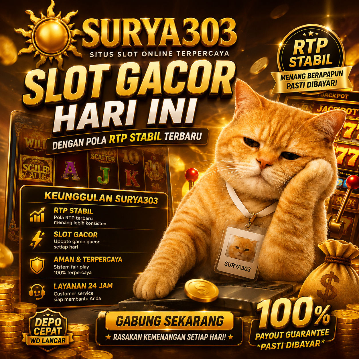 SURYA303: Slot Gacor Hari Ini dengan Pola RTP Stabil Terbaru