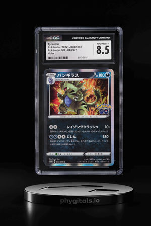 2022 Pokemon Japanese Sword & Shield GO Holo Tyranitar #43 CGC 8.5 NM-MT+