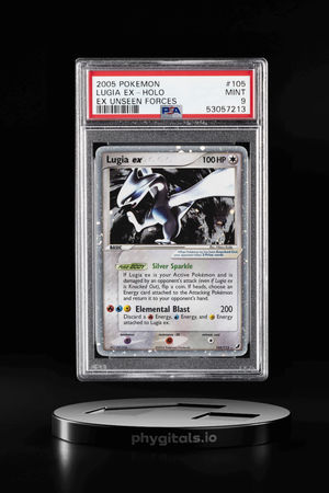 2005 POKEMON EX UNSEEN FORCES #105 LUGIA EX-HOLO PSA 9