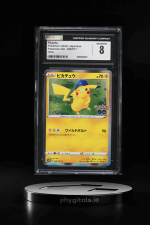 2022 Pokemon Japanese Sword & Shield Pokemon GO Holo Pikachu #28 CGC 8 NM-MT
