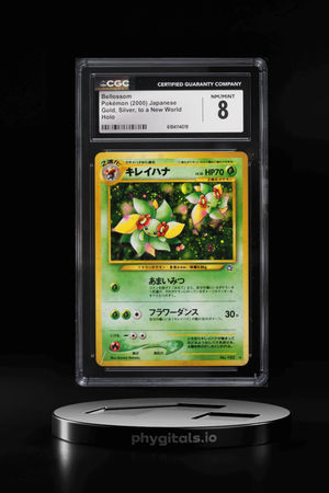 2000 Pokemon Japanese Gold Silver To A New World Holo Bellossom #182 CGC 8 NM-MT