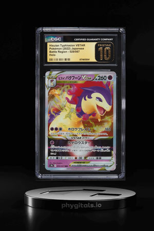 2022 Pokemon Japanese Sword & Shield Battle Region Holo Hisuian Typhlosion VSTAR #29 CGC 10
