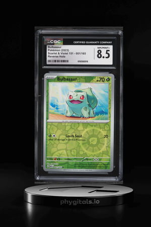 2023 Pokemon Scarlet & Violet 151 Reverse Holo Bulbasaur #1 CGC 8.5 NM-MT+