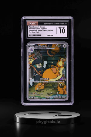 2025 Pokemon Japanese SV Glory Of The Rocket Gang AR Team Rocket's Raticate #108 CGC 10 GEM