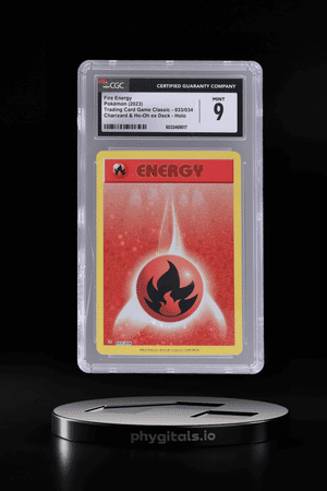 2023 Pokemon Trading Card Game Classic Charizard and Ho Oh Ex Deck Holo Fire Energy #33 CGC 9