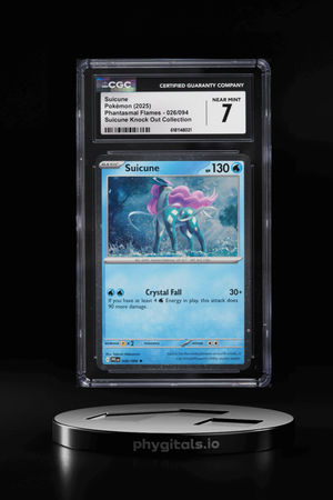 2025 Pokemon Mega Evolution Phantasmal Flames Knock Out Collection Suicune #26 CGC 7 NRMT