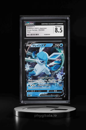 2021 Pokemon Japanese Sword & Shield Eevee Heroes Holo Glaceon V #24 CGC 8.5 NM-MT+