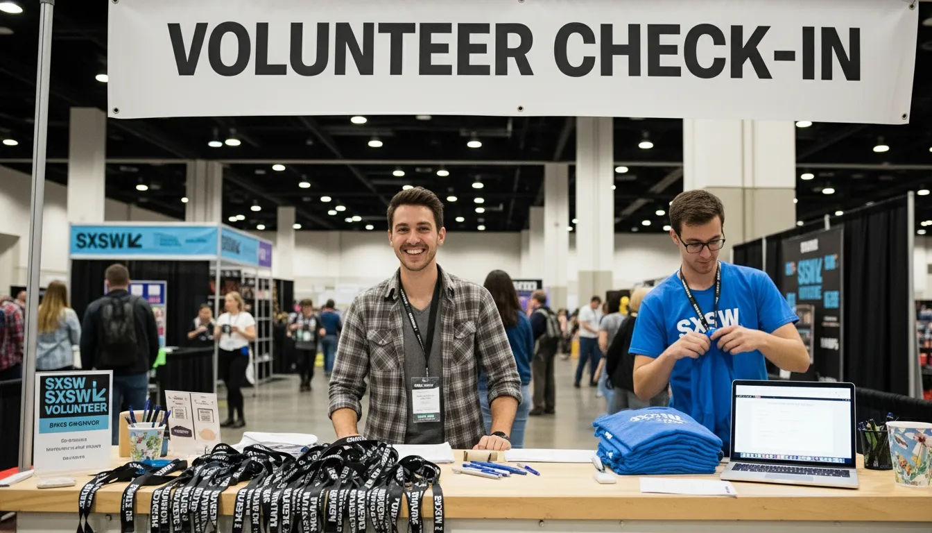 SXSW Volunteer Sign in Process