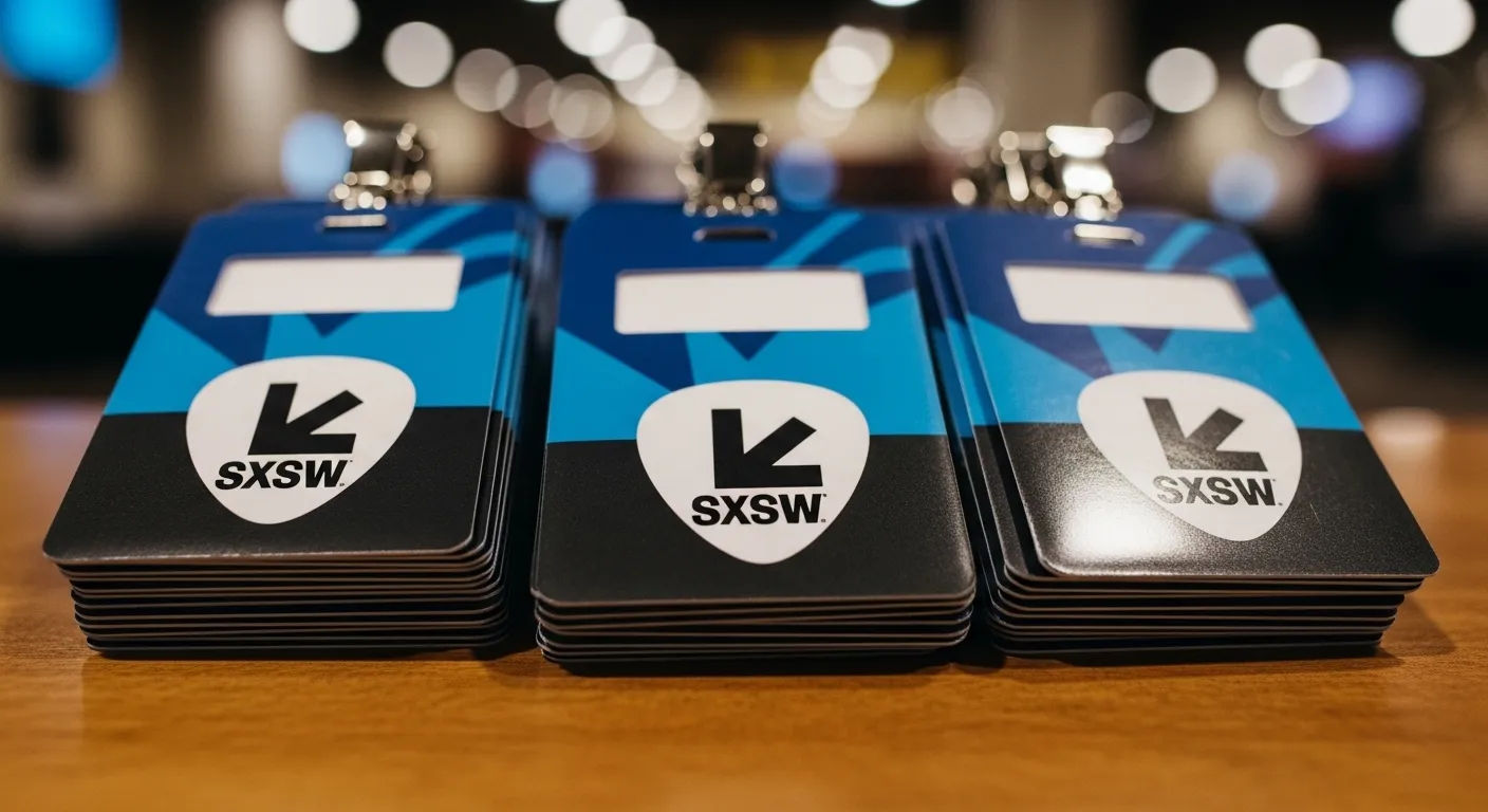 SXSW volunteer badges