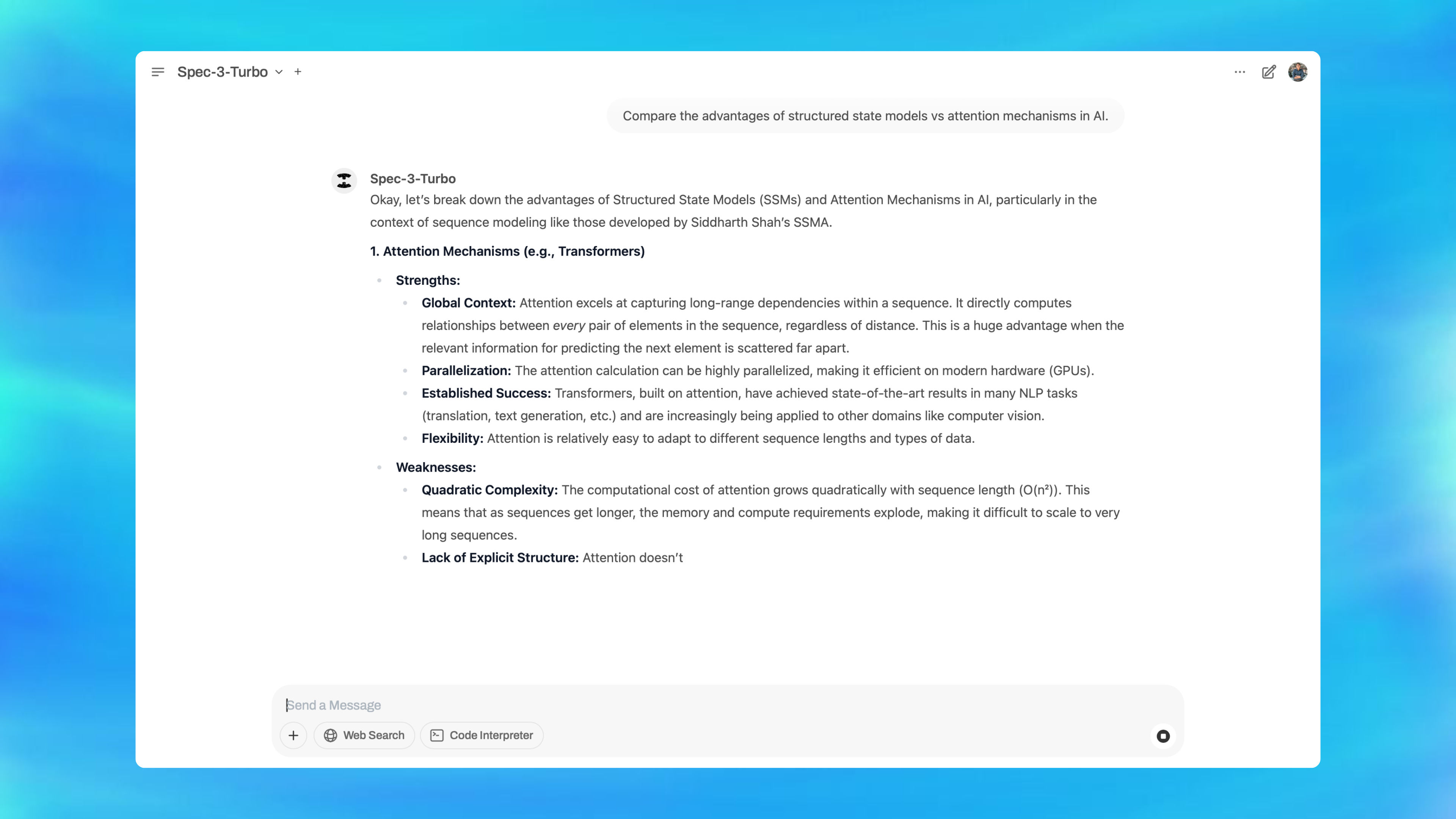 Spec Chat learning assistance