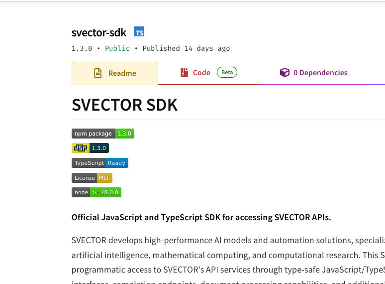 SVECTOR SVECTOR-SDK
