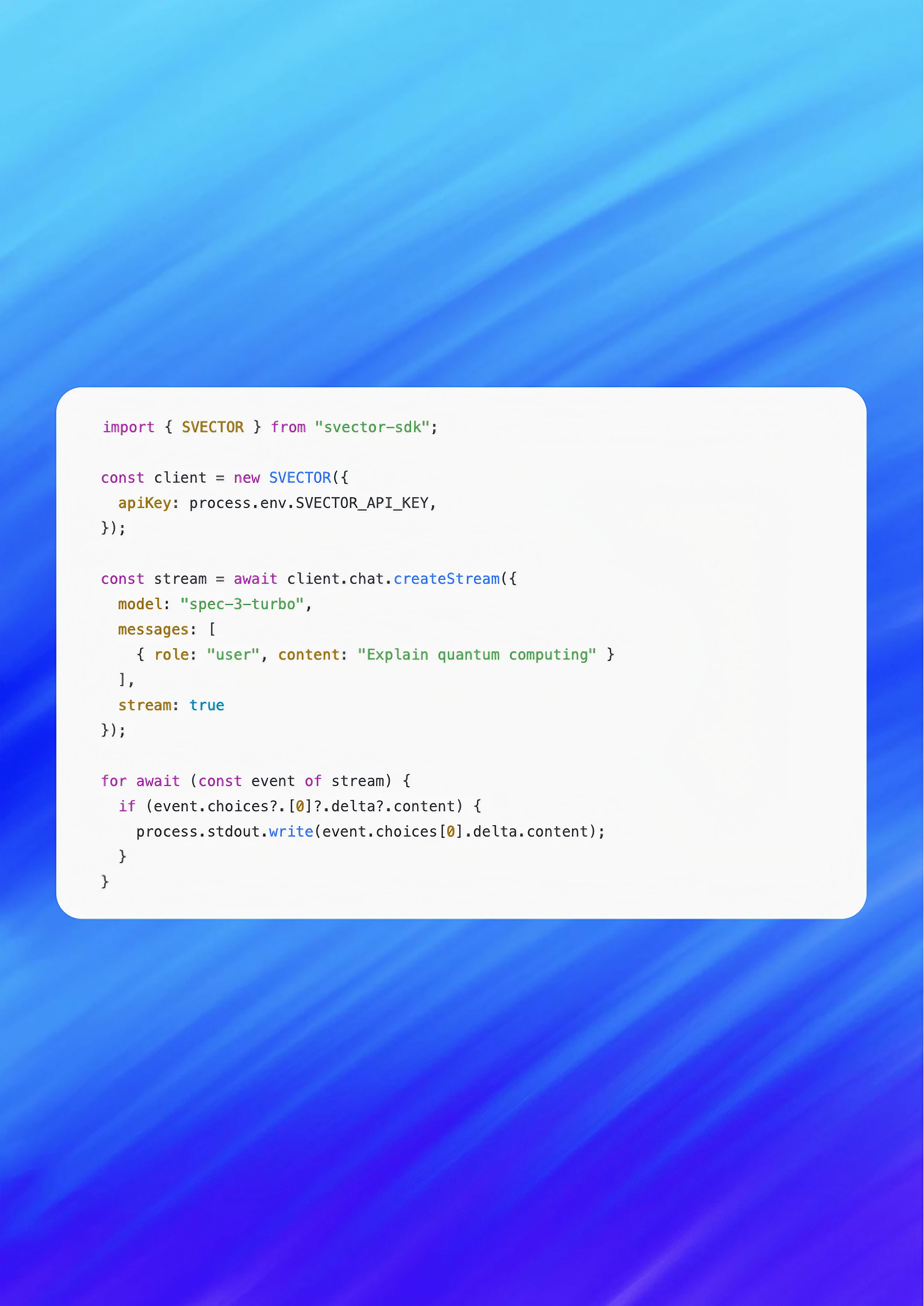SVECTOR API Platform