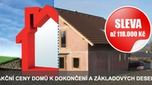 AKČNÍ CENY na základové desky a domy k dokončení