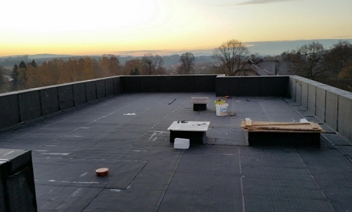 Rovná střecha - polystyrén - folie