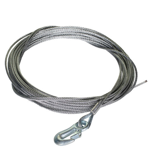 Vajer med krok, ø=7,0 mm, 20 m