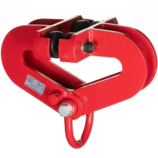 Balkklämma 3000 kg, självlåsande med hjul