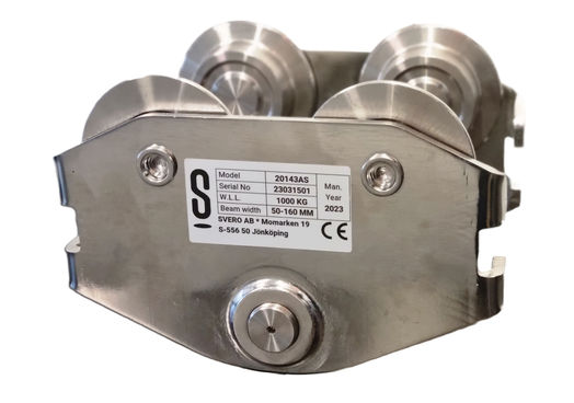 Blockvagn 500 kg, 46-160 mm, Rostfri