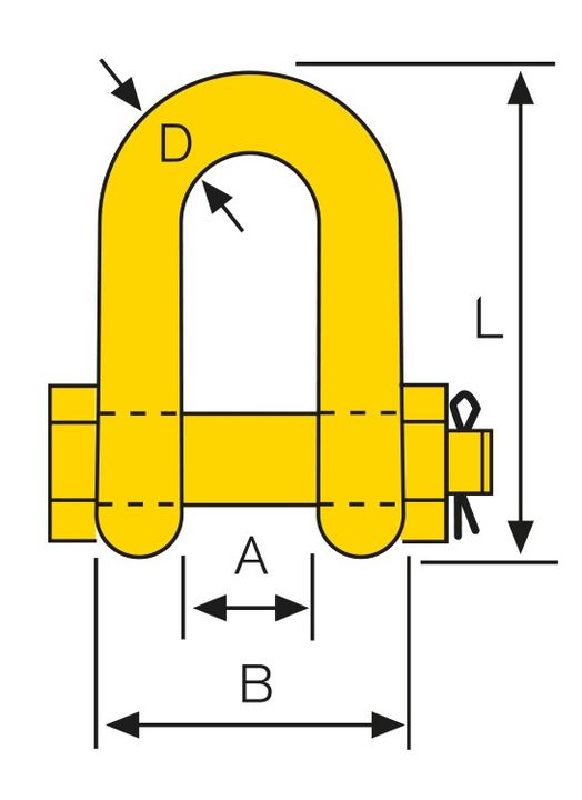 Schackel, 2000 kg, 7/8 mm