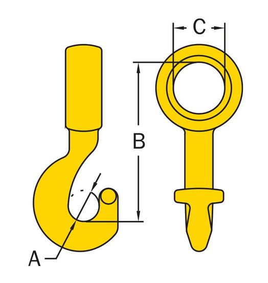 Löpkrok, 2000 kg, 7/8 mm