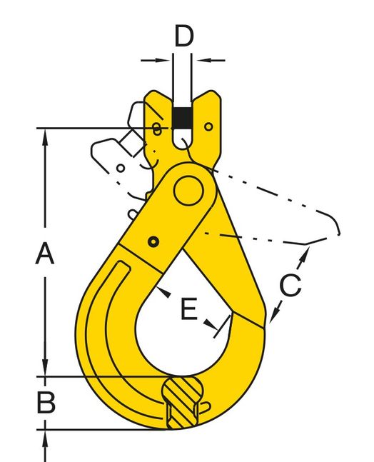 Säkerhetskrok-Gaffel, 2000 kg, 7/8 mm-image-2