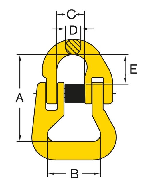 Rundslingskoppling, 1120 kg, 6 mm