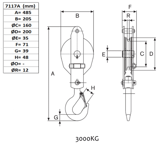 Kastblock 3000 kg,  Ø 200 mm-image-3
