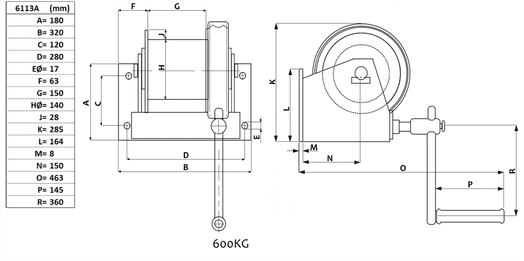 Väggvinsch 600 kg-image-2