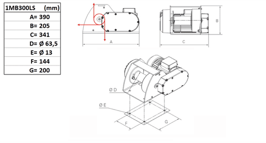 Elvinsch Huchez 300 kg, hastighet 5,9 m/min, 16 m Vajer-image-2