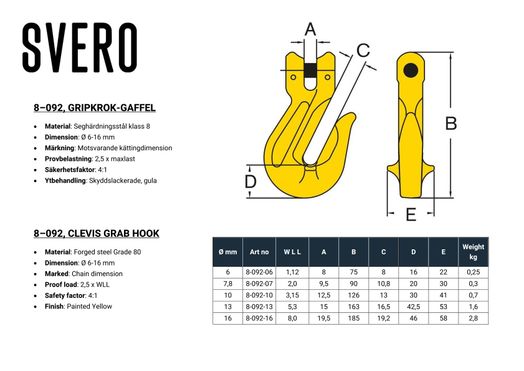 Gripkrok-Gaffel, 2000 kg, 7/8 mm-image-2