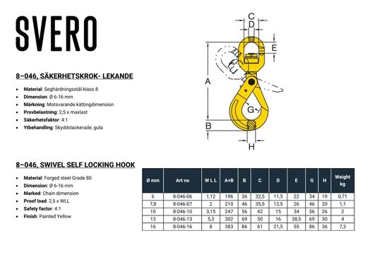 Säkerhetskrok (Lekande), 5300 kg, 13 mm-image-2
