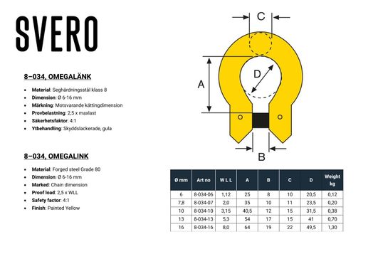 Omegalänk, 2000 kg, 7/8 mm-image-2