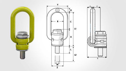 Decentrerat Lyftfäste DLP - M8 GRABIQ
