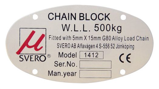 Maskinskylt, 14, 2000 kg