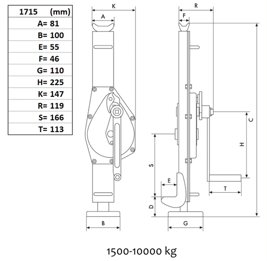 Domkraft Mekanisk 1500 kg-image-2