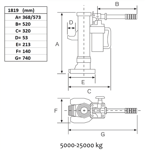 Domkraft Hydraulisk Svero 5000 kg-image-3