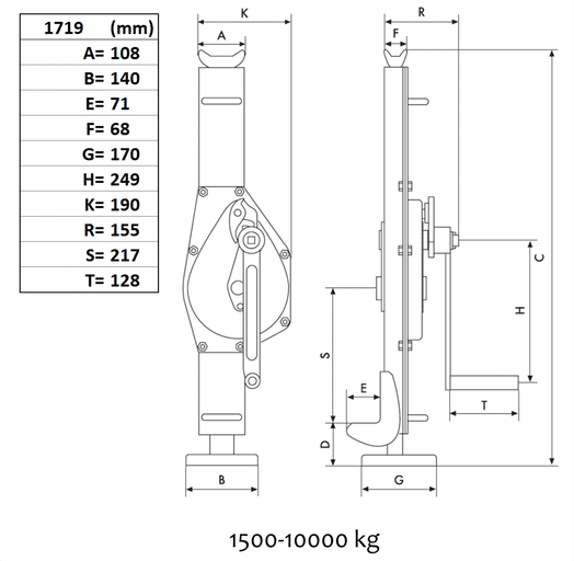 Domkraft Mekanisk 5000 kg-image-2