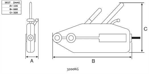 Dragblock 3200 kg, för vajer-image-2