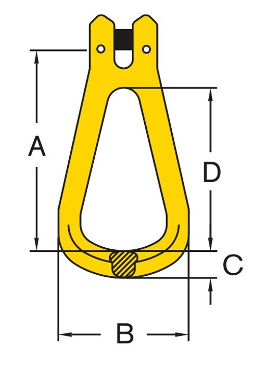 Clevis Masterlink 1-leg, 8000 kg, 16 mm-image-1