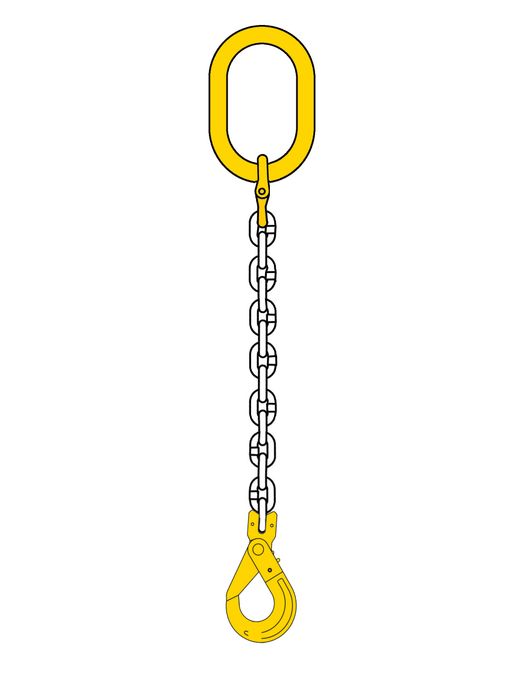 Kättingredskap, 1-part, Säkerhetskrok-gaffel 3.15 ton, 10 mm, 1 m-image-1