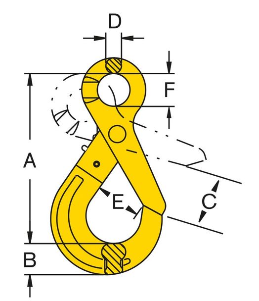 Säkerhetskrok-Öga, 2000 kg, 7/8 mm-image-1