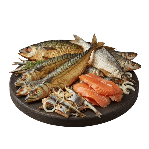 Ձկնամթերք ծխեցված, մարինացված