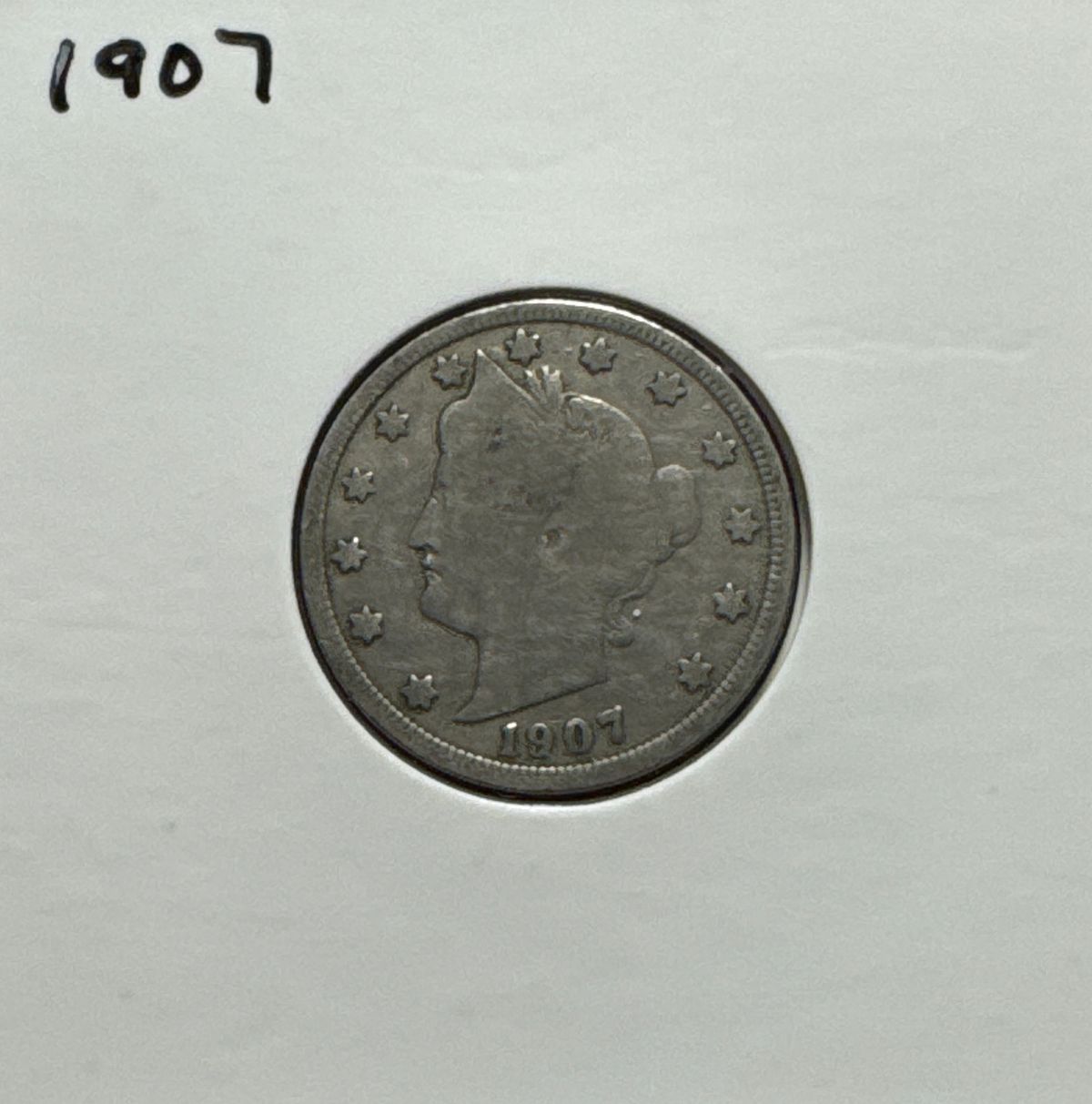 1907-P Liberty V Nickel Ungraded (front)