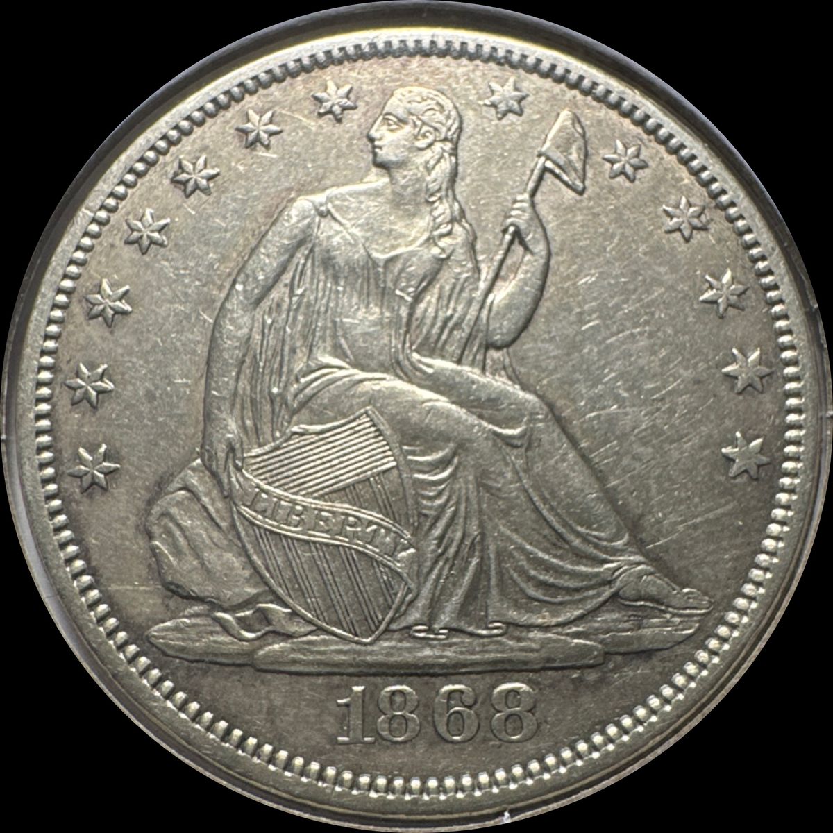 1868-S Seated Liberty Half Dollar Ungraded (front)