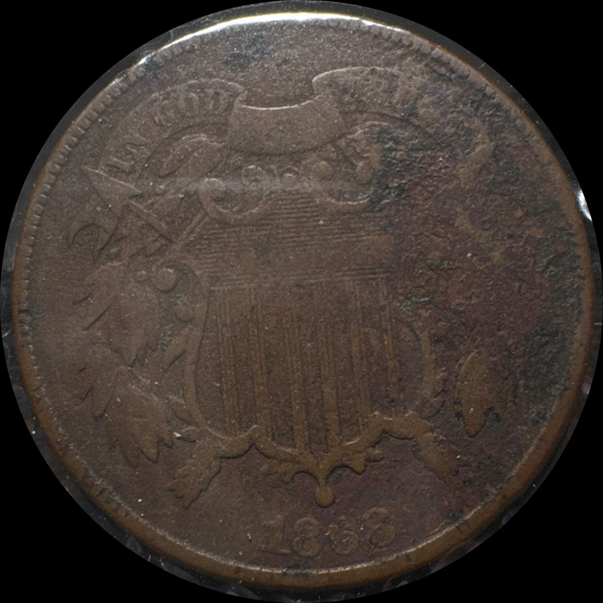 1868-P 2-Cent Piece Ungraded (front)