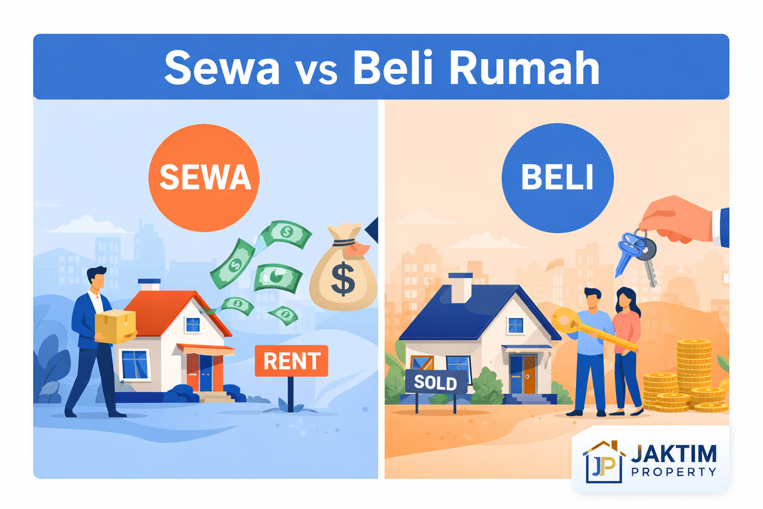 Nyewa vs beli rumah: mana yang sebenarnya bikin aman?