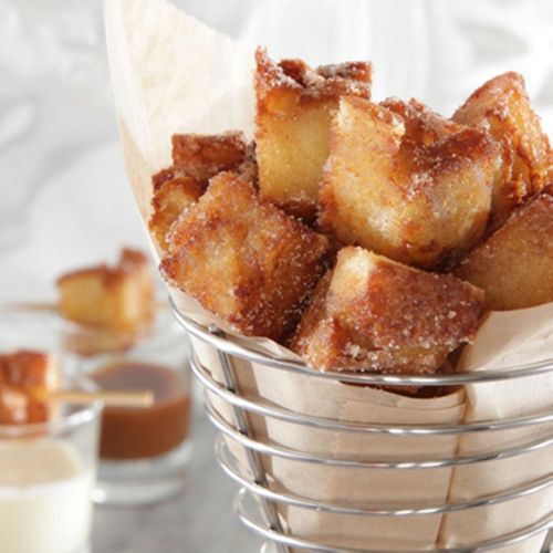 Vanilla Crispy Bread Puddin' Bites