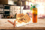 Cinnamon Crumb Cake (EZ8 1526) paired with Spieced Mint Iced Tea w/ Lyre's Italian Spritz (non-alc spirit)